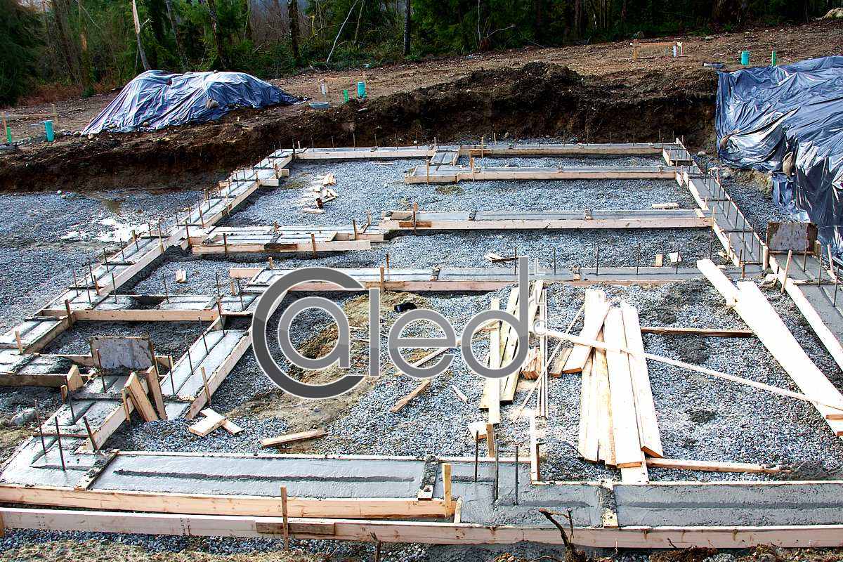 Extensive footings on commercial site